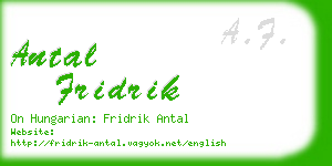 antal fridrik business card